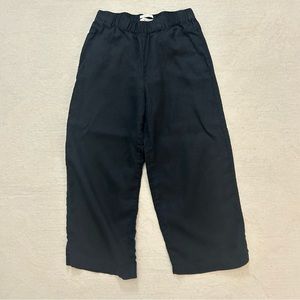 Cynthia Rowley Black 100% Linen Straight Leg Pants